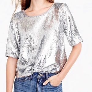 J.Crew Bow Sequin top
